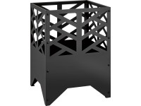 Tűzgyújtó kosár fém fekete 36 cm x 36 cm x 50 cm