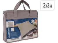 Napvitorla 3 m x 3 m taupe színű poliészter