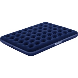 Sötétkék Bestway Queen Size felfújható matrac (203x152x22 cm) kempingezéshez és otthonra.