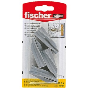 Fischer Gasbetondübel GB 8 K, 4 darab, biztonságos rögzítéshez gázbetonban.