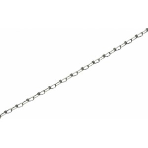 Horganyzott csomólánc, 1,6 mm, méterre eladó. Acéllánc sokoldalú felhasználásra.