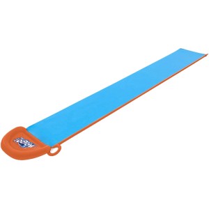 Bestway H2OGO! vízicsúszda, 488 cm hosszú, kék, narancssárga szegéllyel és indítórámpával.