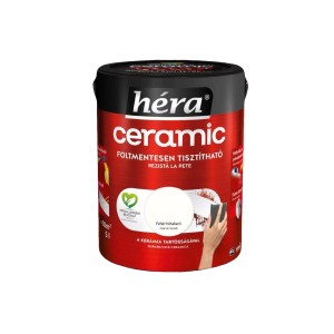 Héra Ceramic beltéri falfesték, piros doboz felirattal. Színes falfesték beltérre.