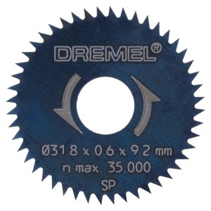 Dremel 546 körfűrészlap, 31,8 mm átmérőjű miniatűr szerszámokhoz, fa és laminált anyagokhoz.