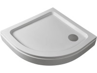 Zuhanytálca íves akril fehér 90 cm x 90 cm x 15 cm