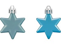 Karácsonyfadísz-készlet csillagok 12 darabos 5 cm türkiz Karácsonyfadísz-készlet csillagok 12 darabos 5 cm türkiz