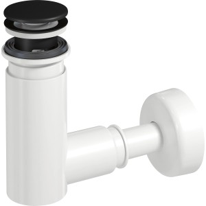 Prevex EasyClean szifon, Ø 40/32 mm, fekete pop-up szeleppel mosdókagylókhoz.