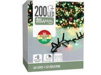 LED fényfüzér elemmel 200 LED színes LED fényfüzér elemmel 200 LED színes