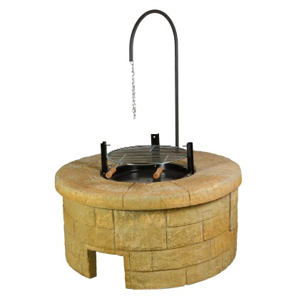 Bográcsoló kör alakú faszenes