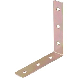Sárga horganyzott széktartó konzol 100x100x19 mm fa szerkezetekhez.