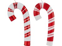 Karácsonyfadísz-készlet cukorpálca 4 darabos piros-fehér Karácsonyfadísz-készlet cukorpálca 4 darabos piros-fehér