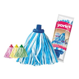 York felmosófejek különböző színekben és csomagolásban.