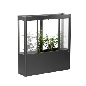 Biohort Florentina üvegház toldalék magaságyáshoz, 2x1 m, sötétszürke metál. Kiegészítő magaságyásokhoz.
