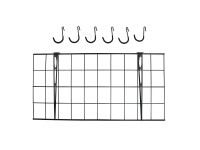 AR Shelving fém falipolc 90 x 45 cm 6 akasztóval