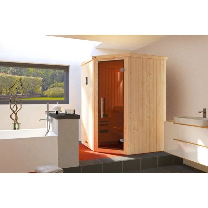 Weka Kiruna 1 Element sarokszauna GT 1. mér. szaunakályhával 36 kW BioS