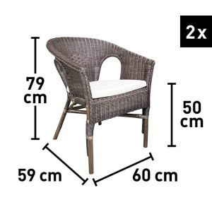 t.b.t. rattan fotel méretei teraszra/erkélyre: 79x59x60 cm, ülésmagasság 50 cm.