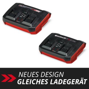 Einhell Power X-Change Twincharger 3A töltő két Power X-Change akkumulátorhoz.