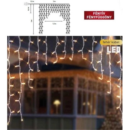 DekorTrend Árkád fényfüggöny 220 LED 2 m x 2 m melegfehér