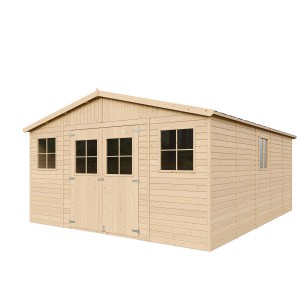 Timbela kerti ház M333, 19,77 m², fa tároló ablakkal.