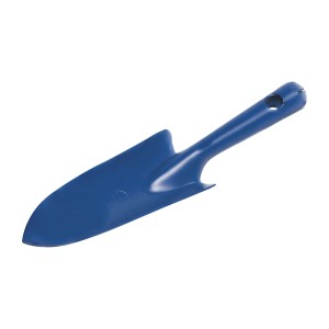 Kék LUX Classic kézi ásó, 20 cm, acél akasztóval a kertészkedéshez.