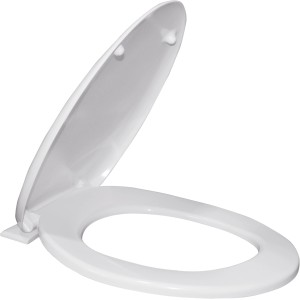 Fehér Schütte WC-ülőke SoftClose funkcióval, duroplaszt, nyitott.