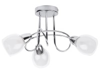 Rábalux Dave mennyezeti lámpa 3-as 41 cm króm - fehér - áttetsző