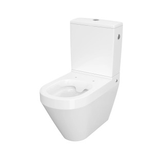 Fehér t.b.t. WC szett tartállyal a fürdőszobába.