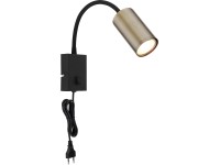 Globo Robby fali lámpa 1 izzós fekete matt 70 mm x 440 mm