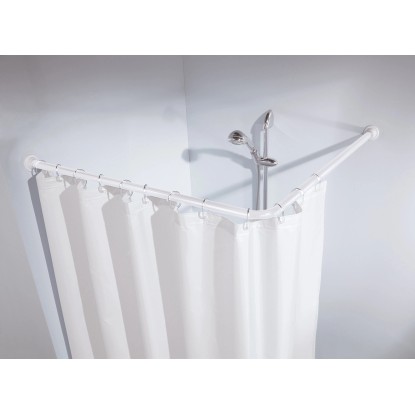 Kleine Wolke szögletes zuhanyfüggönyrúd fehér 90 cm x 90 cm