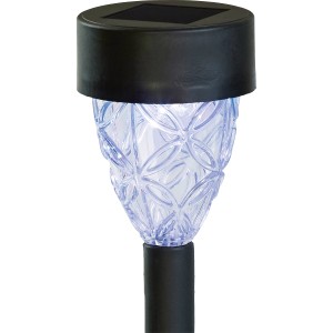 Borelli LED szolár lámpás: Fekete műanyag RGB LED-del a hangulatos kerti világításhoz.