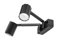 Rábalux Karter beltéri Fali lámpa matt fekete GU10 2X MAX 5W IP20