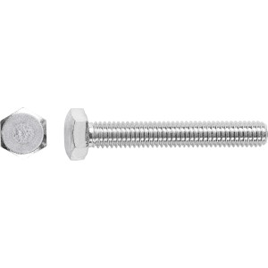M6 x 50 mm-es gépi csavar, acél, teljes menet, 100 darabos.