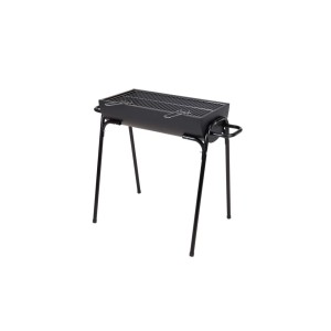 Fekete t.b.t. faszenes grill grillráccsal és lábakkal.