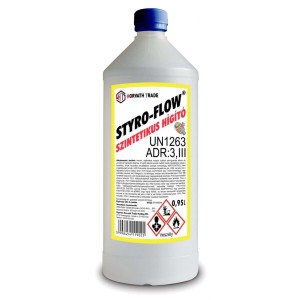 Üveg Styro-Flow szintetikus hígító 0,95l. Oldószer és tisztítószer festékekhez, lakkokhoz és ragasztókhoz.