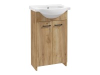 Twins mosdószekrény 50 cm golden oak kerámia mosdóval