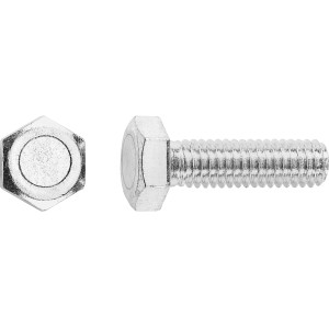 LUX Gépi csavar M6 x 30 mm, rozsdamentes acél, teljes menet, 50 darab