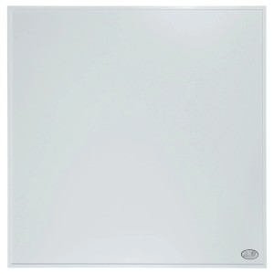 Négyzet alakú, fehér e2 elektro Infrae² Mini 350 W infravörös fűtőpanel falra szereléshez vagy állványra.
