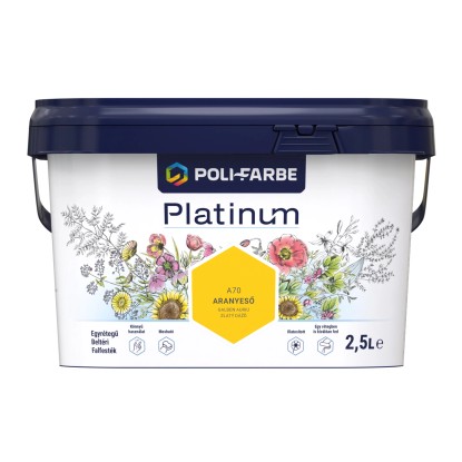 Poli - Farbe Platinum beltéri falfesték diszperziós A70 Aranyeső matt 2,5 l