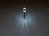 OBI Roledo LED-es földbe szúrható napelemes lámpa 34,5 cm x 9 cm ezüst