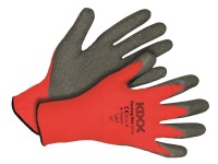 Kerti kesztyű piros-fekete 6-os nylon/latex Kerti kesztyű piros-fekete 6-os nylon/latex