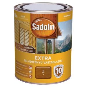 Sadolin időjárásálló festék dobozban, dió színben, kültéri használatra.