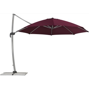 Schneider Rhodos napernyő, Ø 350 cm, bordó, forgatható és dönthető funkcióval.