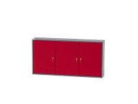 Küpper háromajtós faliszekrény 4 polccal 60 cm x 120 cm x 20 cm sötétpiros Küpper háromajtós faliszekrény 4 polccal 60 cm x 120 cm x 20 cm sötétpiros