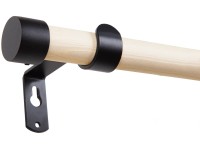 Függönyrúdkészlet fa 160 cm - 25 mm natúr