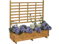 Gaspo Gmunden ültetőláda futtatóráccsal 136 cm x 136 cm x 37 cm mézbarna