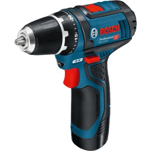 Bosch Professional GSR 12V-15 akkus fúrócsavarozó kofferben, tartozékokkal.