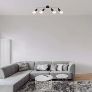 Rábalux Lamar beltéri Spotlámpa matt fekete E27 4x MAX 40W