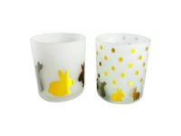 Boltze mécsestartó Tinka nagy 10 cm x 9 cm x 10 cm arany