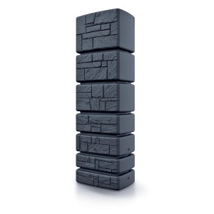 Antracit Waterform Tower Stone esővízgyűjtő 350 l-es kőhatású.
