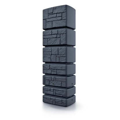 Antracit Waterform Tower Stone esővízgyűjtő 350 l-es kőhatású.